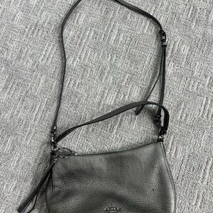 Coach Dark Gunmetal Crossbody Bag with Adjustable Straps